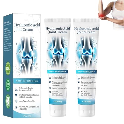 2 PCS Hyaluronic Acid Joint Cream for Deep Fast-Acting Muscle Rub for Neck Shoulder Back Hand & Knee Care