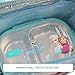 Finex Frozen Princess Pink Zippered Insulated Food Bag + Light Blue Stainless Steel Compartment Bento Food Container Box with Clear Lid set for picnic