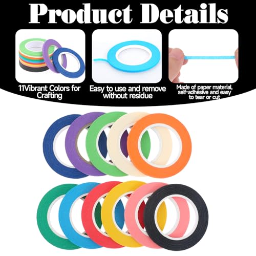Hariendny 603821_1_N6ZJZVM2 20 Rolls 1/8 Inch Whiteboard Tape Line, Graphic Tape thumb #4