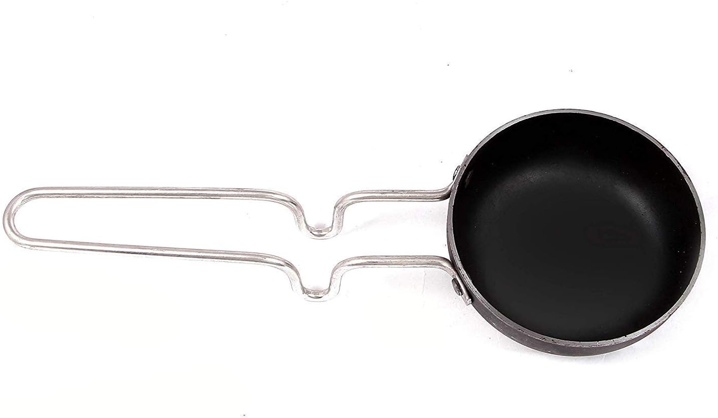 KITCHEN SHOPEE Iron Tadka Pan- Black 10 cm