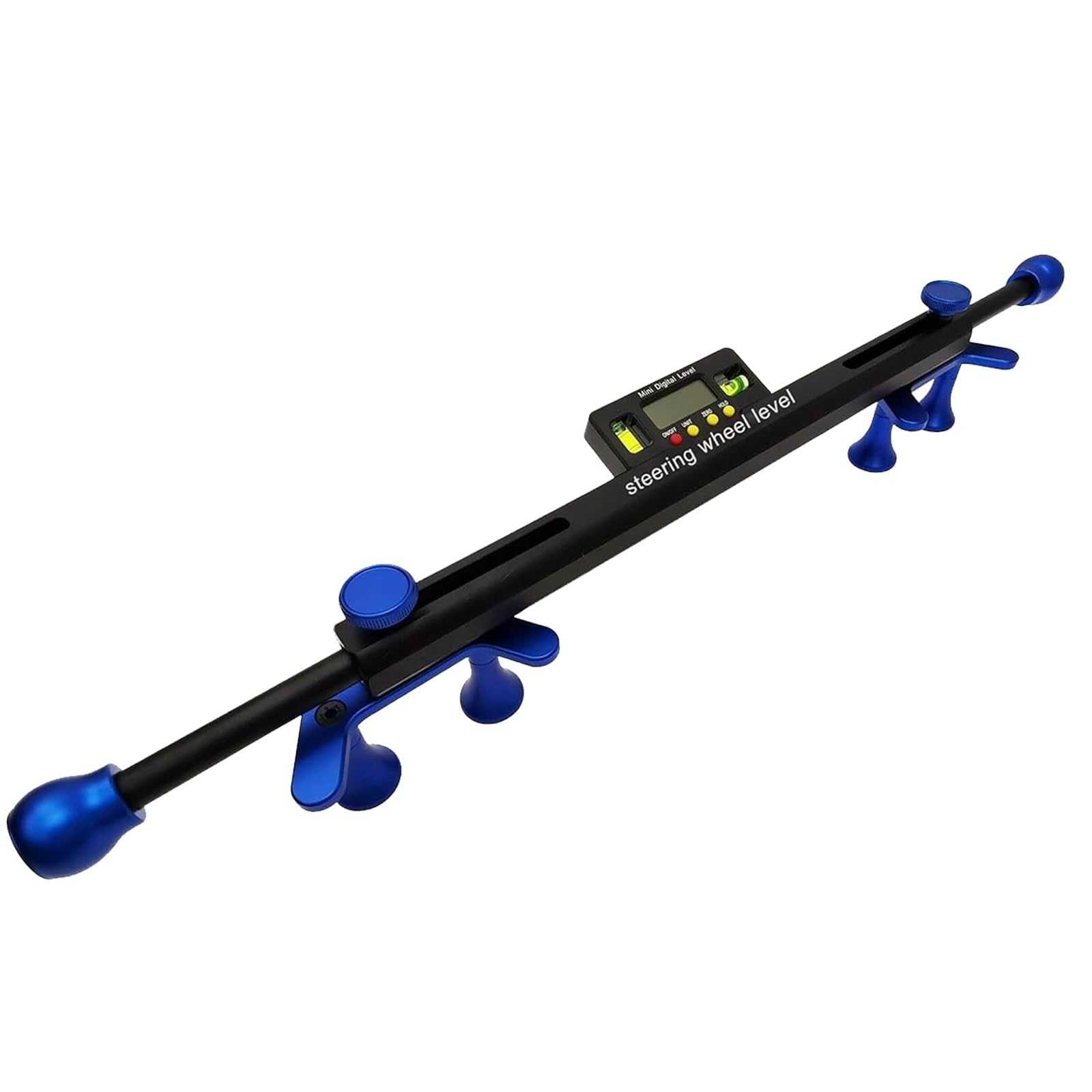Cyfrowa regulacja poziomu kierownicy z elektronicznym miernikiem pozycjonowania, regulowany zakres pomiarowy 19-37 cm, ± 90°, 4 tryby pomiaru do naprawy pojazdu