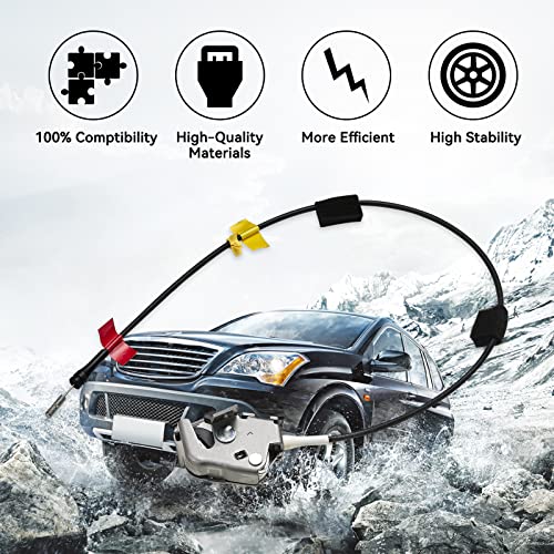 Image of SYERAL Door Latch Cable Driver Side Rear Left 6L3Z-18264A27-A Compatible with Ford 1999-2003 F-150, 1997-1999 F-250 Extended Cab Pickup Rear Upper Door Latch Lock Cable Assembly