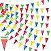 820 ft 500 Pcs Colorful Pennant Banner Flag Multicolor Rainbow Pennant Banner Triangle Flag Bunting for Party Celebrations Festival Wedding Decoration,10 Set