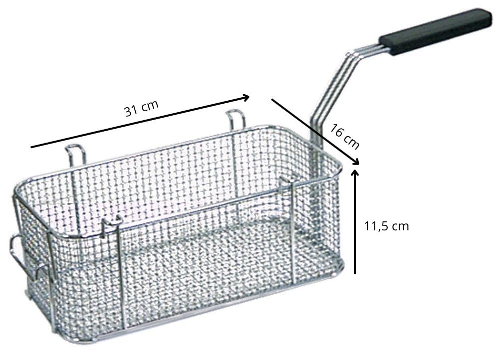 cesto de freidora B1 160mm L1 310mm H1 115mm