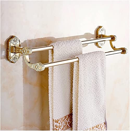 Porte-serviettes double mural en laiton pour optimiser les petits espaces