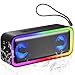 Altavoz Bluetooth Portátil Potente 40W, Altavoces Bluetooth 5.4 con Emparejamiento TWS,7 Cambios RGB, 30 H Reproducción, Impermeable IPX7, Speaker de Exterior para Viajes/Deportes/Fiestas/Ciclismo