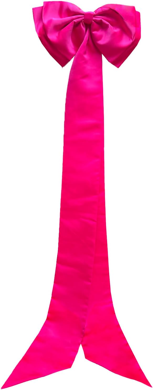 Big Satin Bow Detachable Train Long 67" Wedding Capes Bows for Bride Formal Wedding Dress