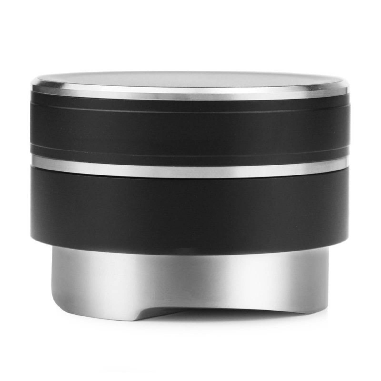 Dispensador por Gravedad Construcción en Embudo Portafiltro Espresso Negro y Plateado Dosificador Portafiltro, 51mm