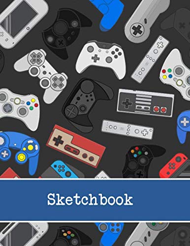 Sketchbook Boys Sketch Book - Gaming Style Teen Boys & Girls - Blank for Drawing and Sketching