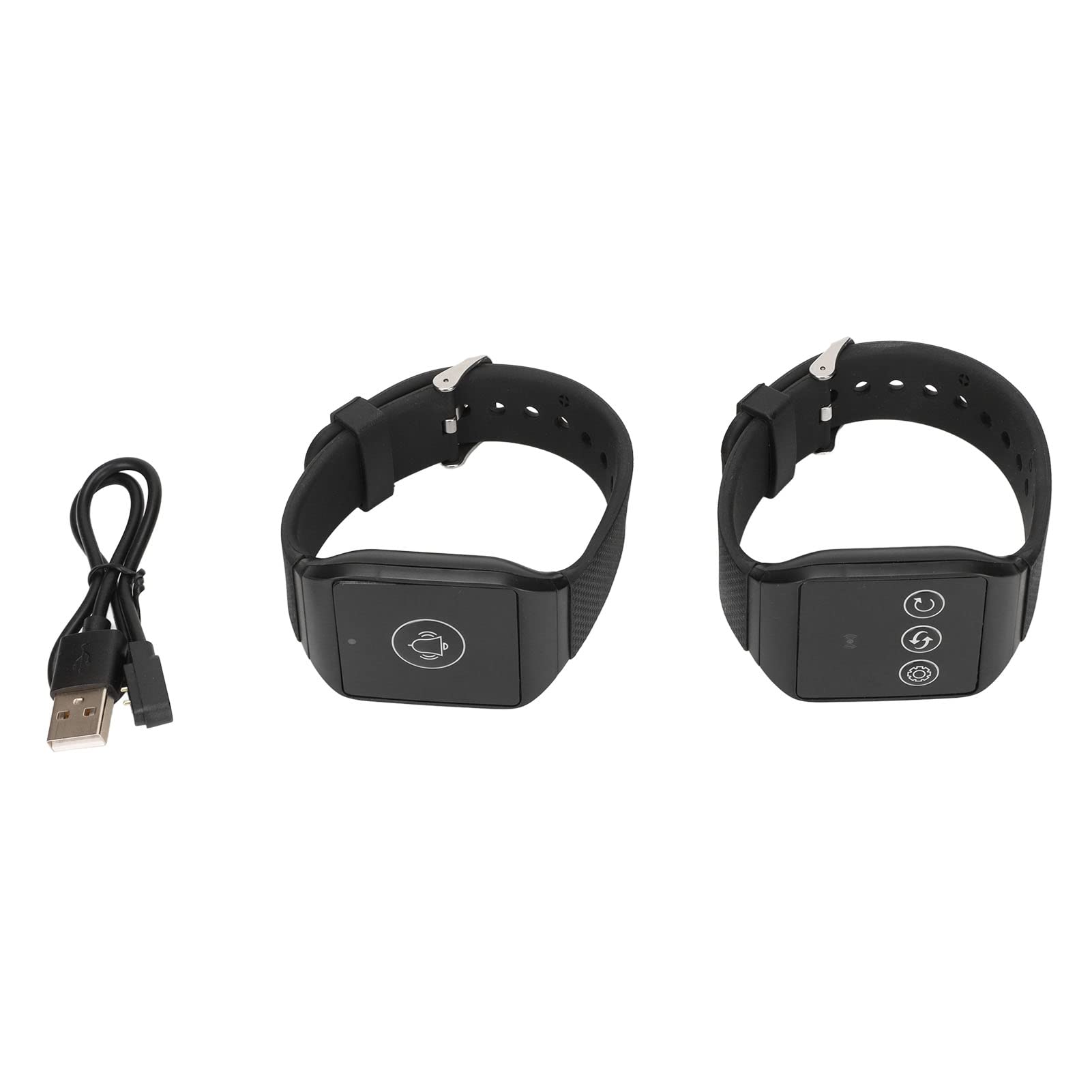 di Chiamata Cercapersone Wireless, Ricevitore da Polso Ricaricabile, di Chiamata Infermiere Impermeabile con Luce Lampeggiante, Vibrazione e Cicalino, Tecnologia Wireless RF, per