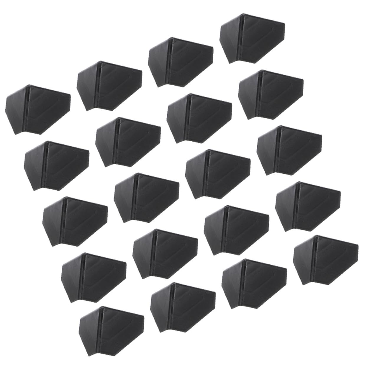Veemoon Protections D'angle pour Meubles et Cartons en Plastique Noir, Léger et Réutilisable, Lot de 100 Pièces pour Protection D'angle D'emballage et Coins de Porte