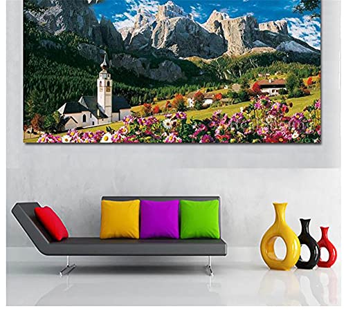 Peinture Diamant Dolomites grand format pour sublimer la décoration murale du salon - 2