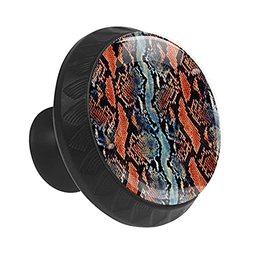 Boutons de tiroir ronds motif serpent python 35mm pour commode - 3