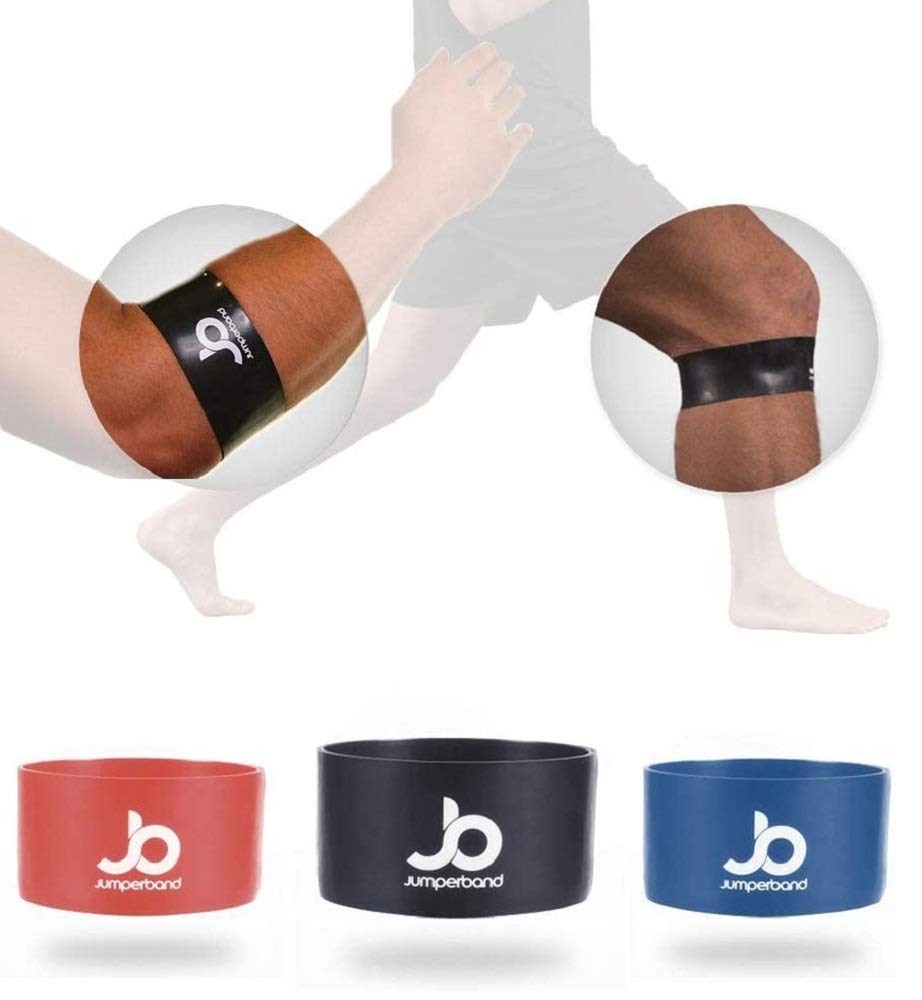 Jumperband Classic Vendaje para rótula y codo de tenista (rodilla/brazo) para hombres y mujeres (deportes, fitness, vida cotidiana) Alivia el dolor + Ajuste perfecto + Se puede usar en cualquier lugar