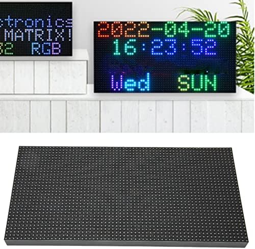 RGB Panel 64x32, 2048 DOTS Pixels 4mm Pitch 5V Sign Display for RPi, Pico, ESP32, DIY Creator Desktop, Wall Display, etc