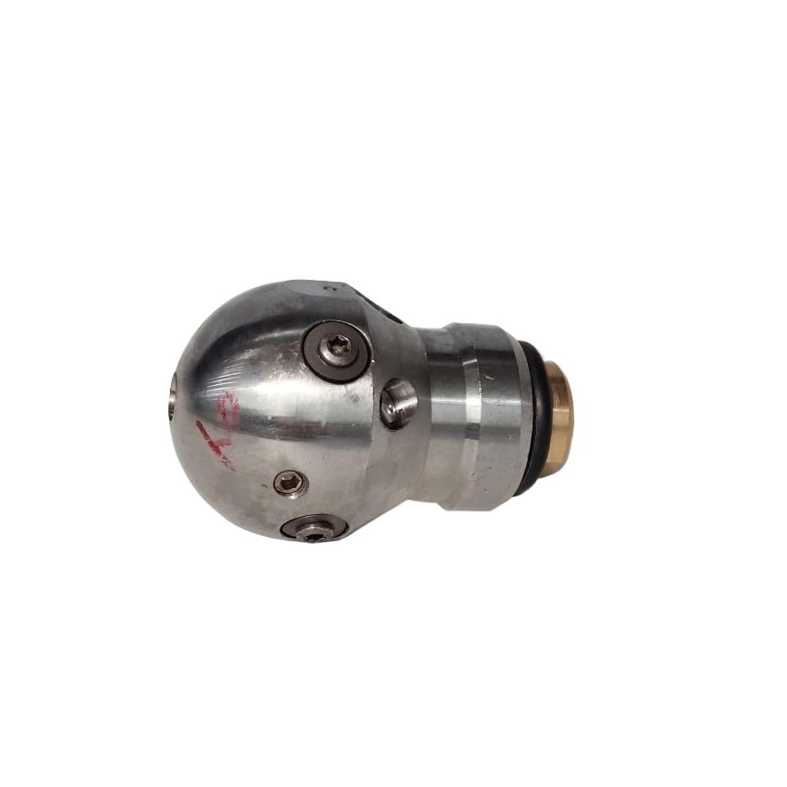 Ugello sfera rotante per fognatura inox, filetto femmina 3/8