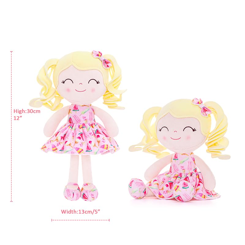 Muñeca Gloveleya Soft Baby Girl 30 cm Pelo Rizado miniatura 3