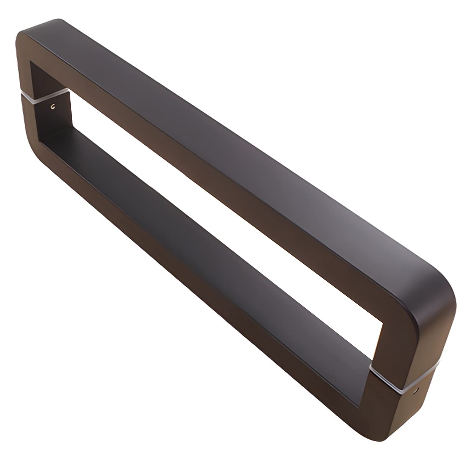 CWCQGH Stainless Steel Push Pull Door Handles,Entry Door Handle for Barn Kitchen, 24/32/47/59inch Long, Front Door/Office Glass Doors,Black1-42.5cm/16.7in