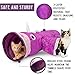 Pet Craft Supply Magic Mewnicorn Multi Cat Tunnel Boredom Relief Toys with Crinkle Feather String for Dogs, Cats, Rabbits, Kittens and Guinea Pigs for Hiding Hunting and Resting