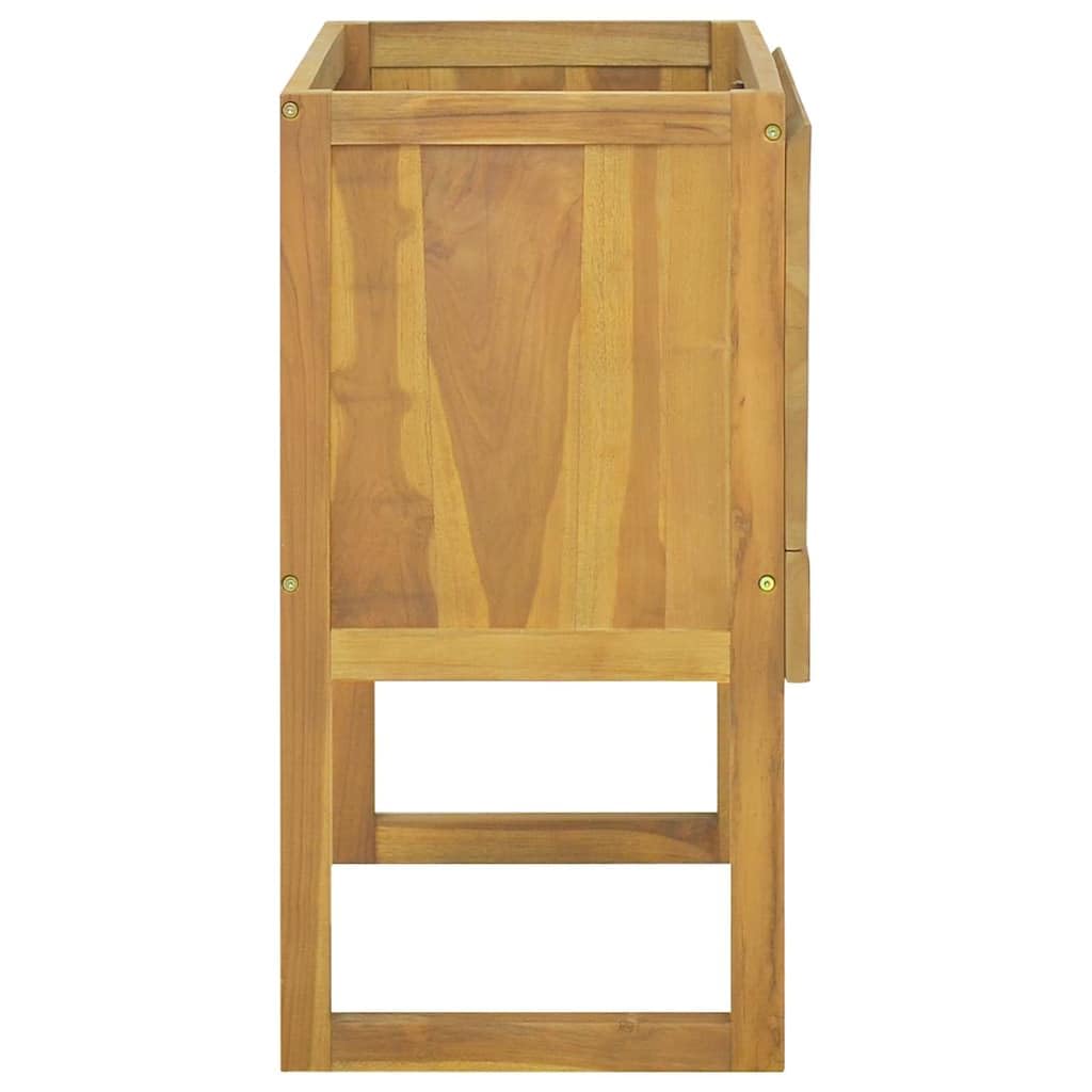 Armadietto da bagno, in legno massello di teak, 90 x 40 x 75,5 cm, ampio spazio per articoli da toeletta ed essenziali, design moderno per l'organizzazione della casa