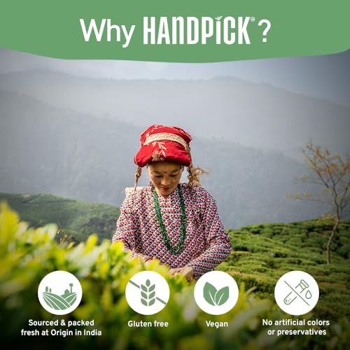 Image of HANDPICK, Darjeeling Tea Loose Leaf (85g /3oz) +40 Cups | Non-GMO, Med Caffeinated, Pure Darjeeling Black Tea Loose Leaf | Resealable Ziplock Pouch