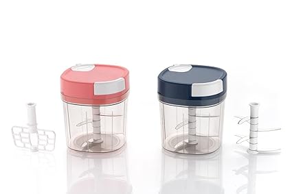 Blish Belle 1000ml Classic Mini Vegatable Chopper & Whipper|Kitchen Dori Chopper Handy Vegetable and Fruit Chopper |Anti Slip Salad Maker Vegetable Copper|3Stainless Steel Blades