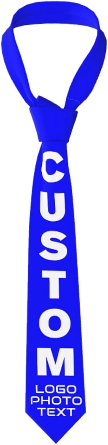 Custom Tie For Men Personalized Necktie With Logo Text Photo Customized Silk Ties Novelty Gifts
