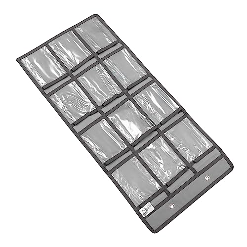 Lurrose 1pc Pockets Wall Organizer for Classroom and Home Multi-use Hanging Storage for Cell Phones Calculators and Accessories Grey Non-Woven