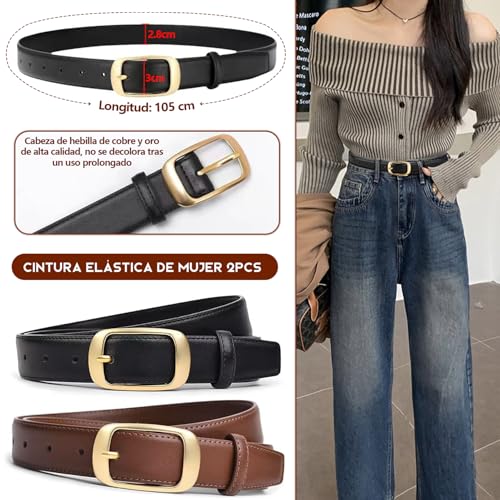 El Mejor Listado de Cinturones para Mujer del mes. 11 Cinturones para Mujer marca CHENGBAO (2)