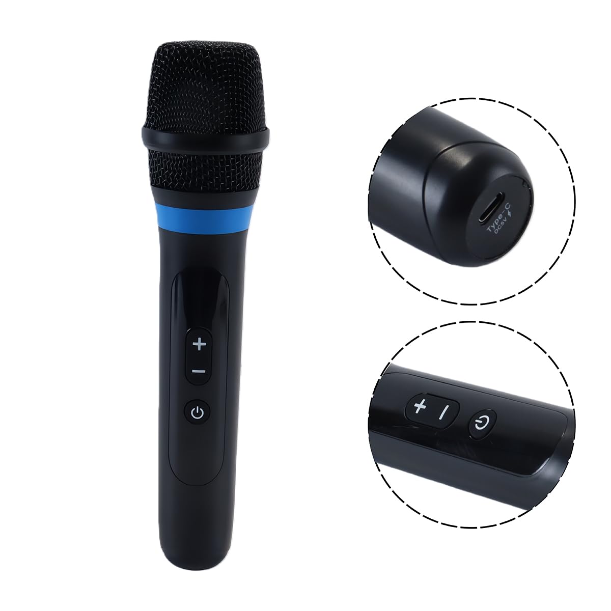 Micrófono Inalámbrico Recargable, Dinámico, De Mano, Para Karaoke, Para Bodas Y Clubes (1 a 1)