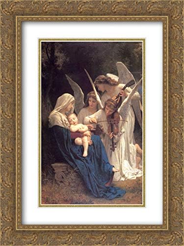 Song Of The Angels 18x24 Gold Ornate Frame and Double Matted Museum Art Print by William Adolphe Bouguereau