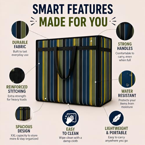 Image of PulGos Pack - 1 Extra Large Storage Bag | Heavy Duty Big Bag for Clothes