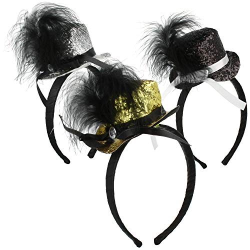 Silvester Haarreif Sterne – 2 Stück Glitzernde Happy New Year Haarreifen Für Kinder & Erwachsene
