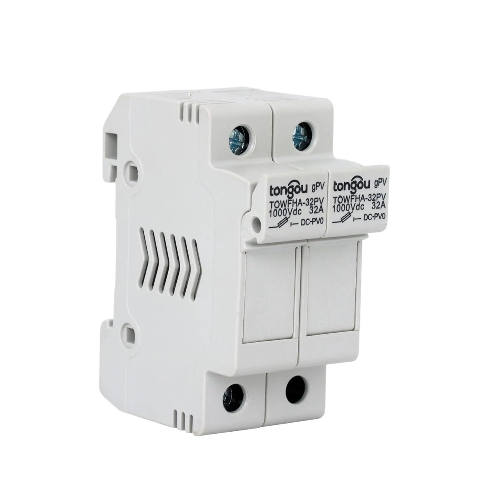 AVSBBYEPS 10 * 38mm High Voltage Solar PV 2P Fuse Holder 1000V with Fuses 25A for System Protection(15A)