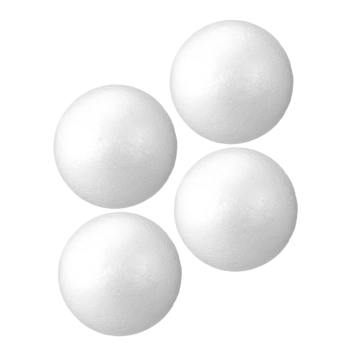 Boules de mousse de polystyrène blanc pour décorations intérieures et vitrines de mariage x4