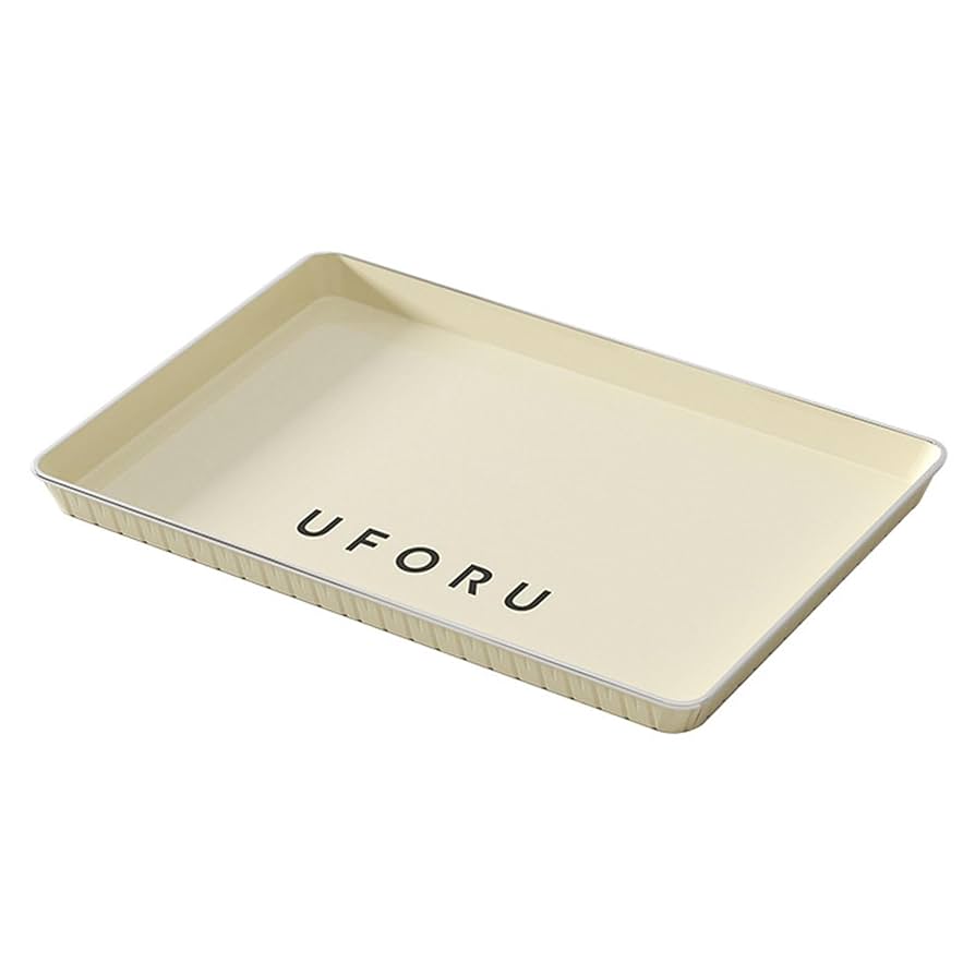 Amazon｜ドリンクサーブトレイ - 長方形のクリーミーな装飾的な