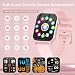 TRAUSI Smart Watches for Women Men, 1.83 inches HD Smartwatch with 120 Sports Modes, Heart Rate/Sleep Monitor, IP67 Waterproof, Bluetooth Call & Music Control for iPhone/Android (Light pink)