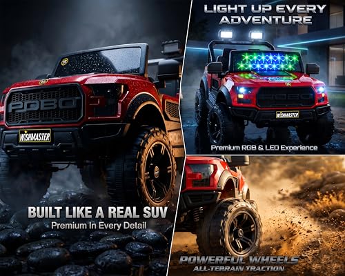 Image of Wish Master 4x4 Off-Road Electric Ride-On Jeep for Kids | 12V Battery, Remote & Manual Drive | Big Size Jeep with Music, Lights & Safety Belt
