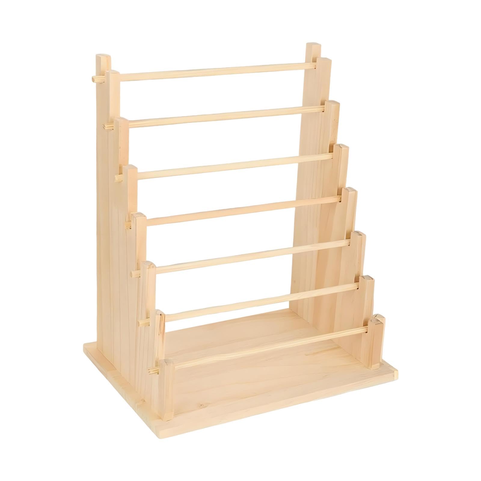 Organizzatore di nastri in legno a 7 livelli espositore per braccialetti Washi Tape Organizer per la creazione di fiocchi forniture per oggetti di scena fotografici