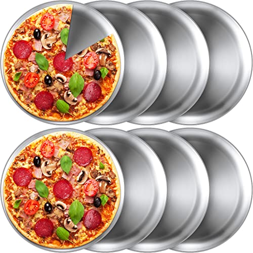 Opiniones de Platos para pizza - solo los mejores. 48 8 Sartenes de Acero Inoxidable para Pizza Bandejas Redondas para Hornear Pizza Platos para Cena para Cocina Hogar Restaurante, Seguro Resistente Reutilizable y sin Óxido (12...