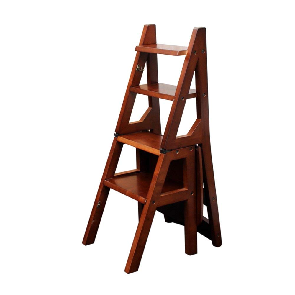 Taburete de estante de doble propósito de 4 escalones y soporte para plantas de interior