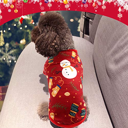 Hylyun Dog Christmas Shirt 2 Packs - Christmas Pet Shirt Soft Breathable Puppy Shirts Printed Pet Clothing For Small Dogs And Cats L #TOP6
