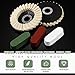 Tarpop 12 Pcs Angle Grinder Buffing Wheel Stainless Steel Polishing Kit Include 9 Pcs Felt Flap Disc 4-1/2 x 7/8 Inch Arbor Buffing Wheel and 3 Polishing Compound for Angle Grinder