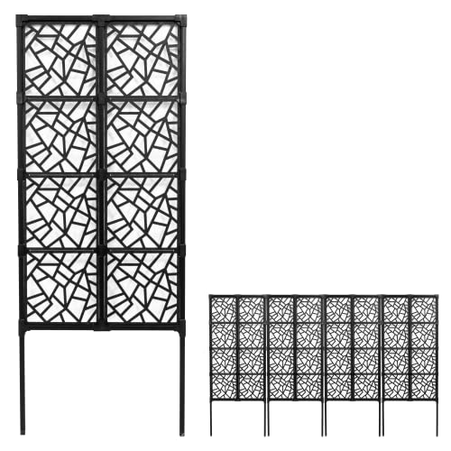 DAIM 目隠しフェンス アトランダム 幅60cm 高さ150cm 4セット入 decobo デコボ 目隠し フェンス 屋外 隣家 柵 べランダ 玄関 庭 おしゃれ ポリカパネル ガーデニング エクステリア 屋外フェンス パーテーション (アトランダム 1