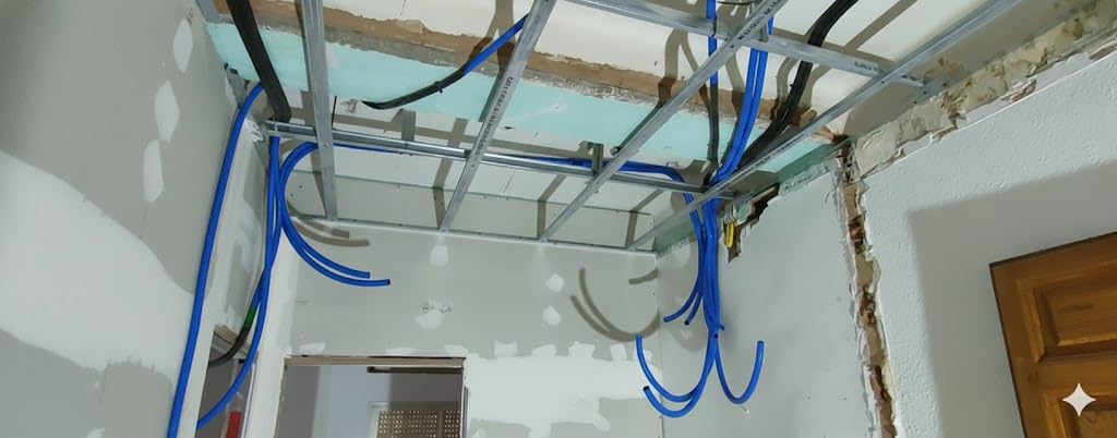 Suinga Tubo Corrugado Azul 16mm 50 metros | Tuberia corrugada con Certificado Aenor utilizada para conducción de cables electricos | Tubo corrugado exterior 16 mm | Conducto para cables eléctricos
