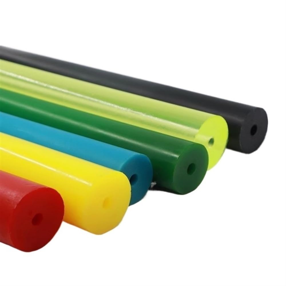 Varilla de plástico de ingeniería Varilla hueca de PU 500 mm longitud, ampliamente utilizada en industrias como la electrónica automotriz y maquinaria. 1 unidad(Yellow,55mm*8mm)