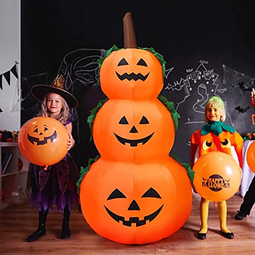 JZENZERO 3 modelos infláveis de abóboras de Halloween para decoração de pátio e jardim de casa