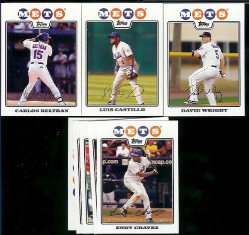New York Mets Baseball Cards - 5 Years Of Topps Team Sets 2004,2005,2006,2007, & 2008 - Includes ALL regular issue Topps Cards For 5 Years - Includes Stars, Rookie Cards & More!