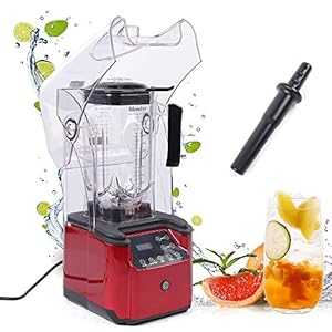 KinHall Krachtige blender, blender, smoothiemaker, 2200 W, 26000 omw/min 2,2 l, geluidsdichte blender, aanraken, commercieel tijdgestuurd, ice crush/smoothie functie