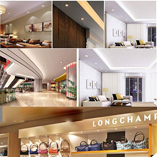 XUNATA 3.5 inch LED Recessed Light, AC 85-265V 9W Downlight(70W Equiv.), LED Retrofit Lighting Fixture, 900lm Ceiling Recess Lights, 3000K Warm White Panel Lights for Kitchen, Office